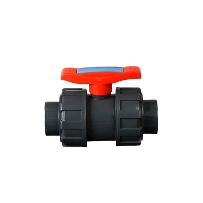 Standaard dikte 2 inch Plastic Double True Union PVC kogelkleppen met ABS handvat