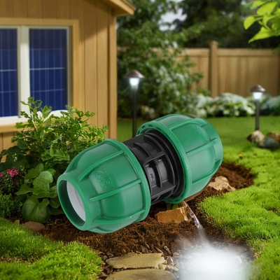Plastic Drip Irrigation PP Tee Compression Fitting met gesmeed techniek en ronde kop