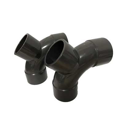 Goedkope UPVC Y-type Tee-pijpbevestigingen in wit met druk PN16 en maten DN50 DN63