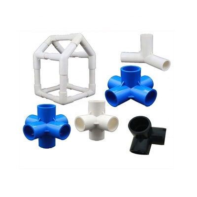 Plumbing Plastic Pipe Fittings OEM Elbow 3 Way Corner voor DIY Kits en Meubels