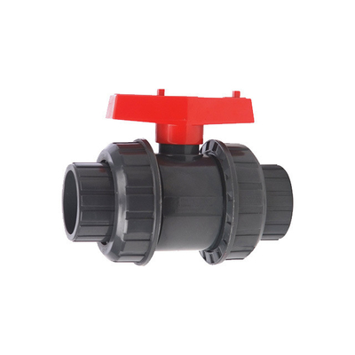 Standaard dikte 2 inch Plastic Double True Union PVC kogelkleppen met ABS handvat