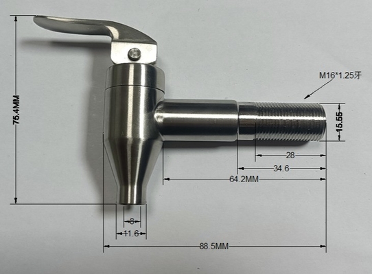 Roestvrij staal klep kern moderne drank dispenser spigot voor een enkele gat dek gemonteerd