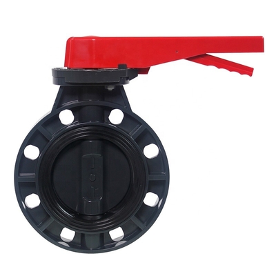 ABS Handle UPVC Wafer Type Butterfly Valve voor OEM en industriële toepassingen
