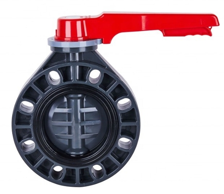 ABS Handle UPVC Wafer Type Butterfly Valve voor OEM en industriële toepassingen