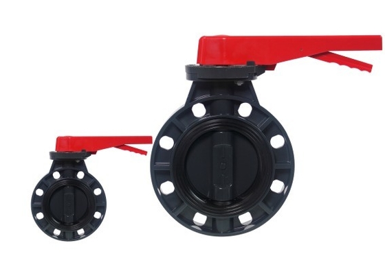 ABS Handle UPVC Wafer Type Butterfly Valve voor OEM en industriële toepassingen