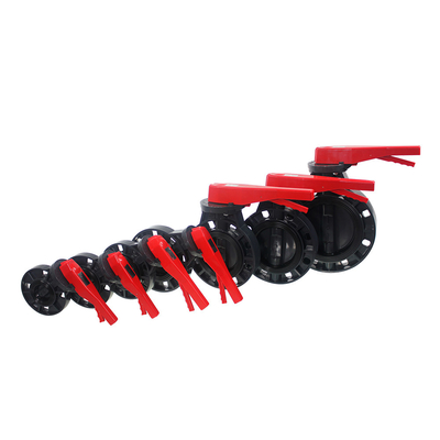 ABS Handle UPVC Wafer Type Butterfly Valve voor OEM en industriële toepassingen