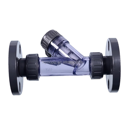 Industrie 1 inch transparante PVC Y-strainer met stopcontact/draadverbinding en handvat
