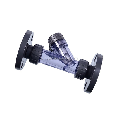 Industrie 1 inch transparante PVC Y-strainer met stopcontact/draadverbinding en handvat
