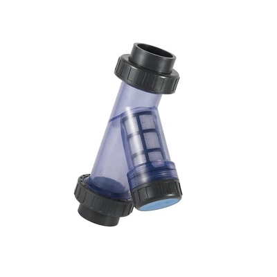 Industrie 1 inch transparante PVC Y-strainer met stopcontact/draadverbinding en handvat