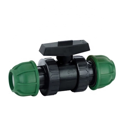 Plastic Drip Irrigation PP Tee Compression Fitting met gesmeed techniek en ronde kop