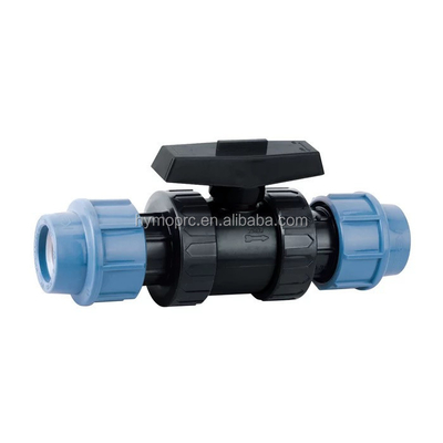 PP 1/2&quot;-4&quot; Blauw Kleur Irrigatiesysteem Landbouw Vervaardiging Compressie Balk Klep