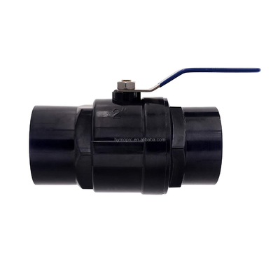 Aanpassen 1.5 inch Zwarte Kleur Plastic PVC Ball Valve met OEM Service en Materiaal