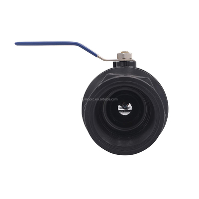 Aanpassen 1.5 inch Zwarte Kleur Plastic PVC Ball Valve met OEM Service en Materiaal