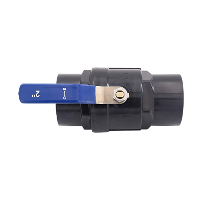 Aanpassen 1.5 inch Zwarte Kleur Plastic PVC Ball Valve met OEM Service en Materiaal