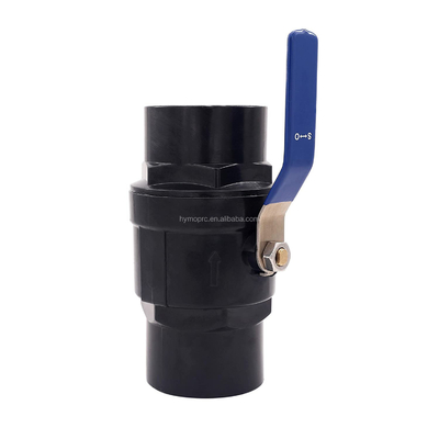 Aanpassen 1.5 inch Zwarte Kleur Plastic PVC Ball Valve met OEM Service en Materiaal