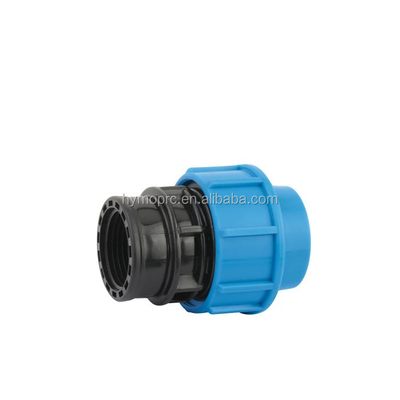 BSPT-draad Blauwe kleur PP-compressie-koppeling voor standaardlengte