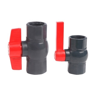 2-inch UPVC kogelklep met ABS-handgreep Witgrijze stopcontact/draadverbinding