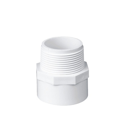 Standaarddikte PVC-buisbinding voor zwembad Wit ronde kop NPT BSP BSPT draadtype