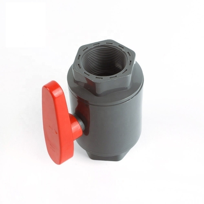 2-inch UPVC kogelklep met ABS-handgreep Witgrijze stopcontact/draadverbinding