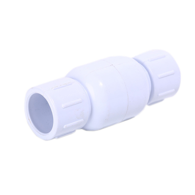 Hoogdruk 1.0MPA 1 inch PVC-spoorklep met witte kleur en PP-bal
