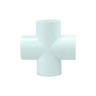 Schedule 40 3/4 inch PVC 4-Way Cross Fittings in Astm D1785 Standard voor watervoorziening
