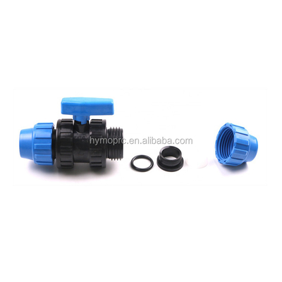 PP 1/2&quot;-4&quot; Blauw Kleur Irrigatiesysteem Landbouw Vervaardiging Compressie Balk Klep