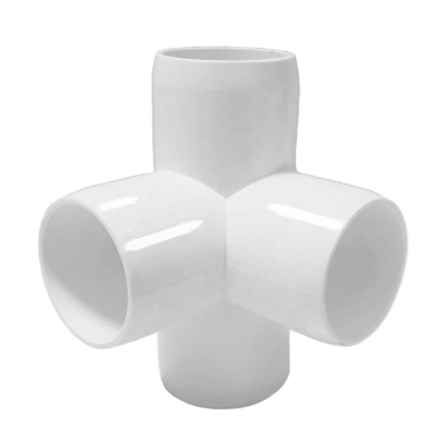 ASTM PVC 4 Way Elbow Connector Pipe Fitting voor SCH40 PVC-pijpen 1/2&quot;-12&quot; Dikte