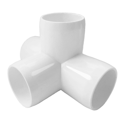 ASTM PVC 4 Way Elbow Connector Pipe Fitting voor SCH40 PVC-pijpen 1/2&quot;-12&quot; Dikte