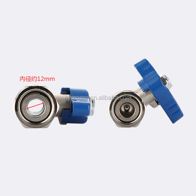 ASTM/DIN-standaard van roestvrij staal: Mini-balklep PEX met nikkelplaat voor koperen gaspijp
