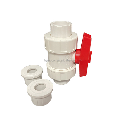 Socket/Thread Connection PVC-hochdrukbalk met blauw handvat in witgrijze kleur