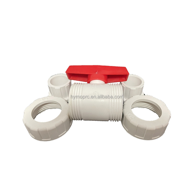 Socket/Thread Connection PVC-hochdrukbalk met blauw handvat in witgrijze kleur