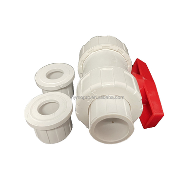 Socket/Thread Connection PVC-hochdrukbalk met blauw handvat in witgrijze kleur