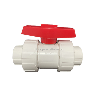 Socket/Thread Connection PVC-hochdrukbalk met blauw handvat in witgrijze kleur