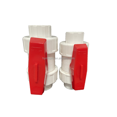 Socket/Thread Connection PVC-hochdrukbalk met blauw handvat in witgrijze kleur