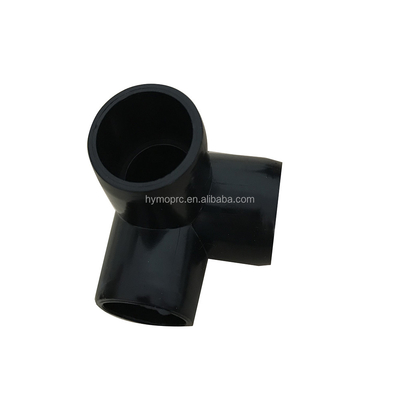 Zwarte PVC 3-Way Elbow voor 1/2&quot; tot 1&quot; Pipe Fittings Aanpasbaar OEM ODM