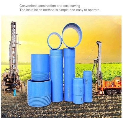 Witte Blauwe PVC Grote diameter Slotted Pipe voor Boorgat Water Well Casing 20mm-200mm