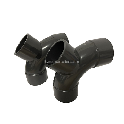 DN50 UPVC Y Branch Tee Pipe Fitting met gesmeed techniek OEM ondersteund PN16 druk