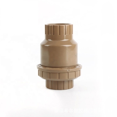 Plastic Valve 1 inch Bruin Kleur Verticale PVC Ball Check Valve met druk 1.0MPA