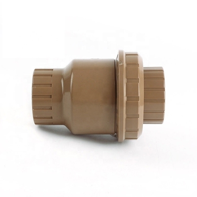 Plastic Valve 1 inch Bruin Kleur Verticale PVC Ball Check Valve met druk 1.0MPA