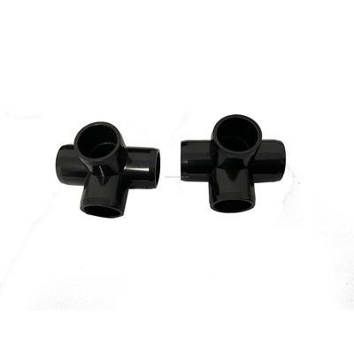 Standaarddikte PVC-meubilairtoepassingen Zwarte buistoepassingen 3 4 5 Way Pipe Connector
