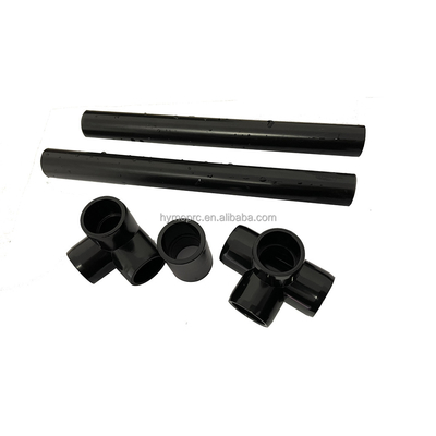 PVC-pijpverbindingsbevestigingen voor sanitaire installaties ASTM Sch40 Aanpassen Zwarte kleur 1/2 &quot;Elmboog