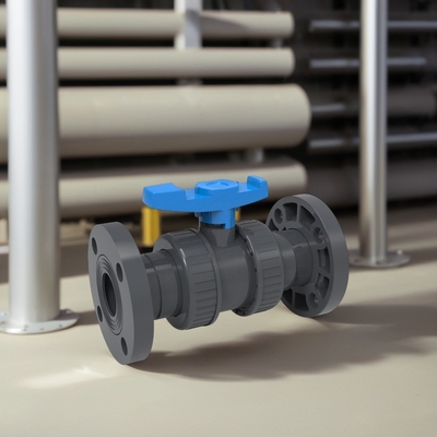 Socket/Thread Connection True Union Ball Valve met PVC-flens en OEM-productie