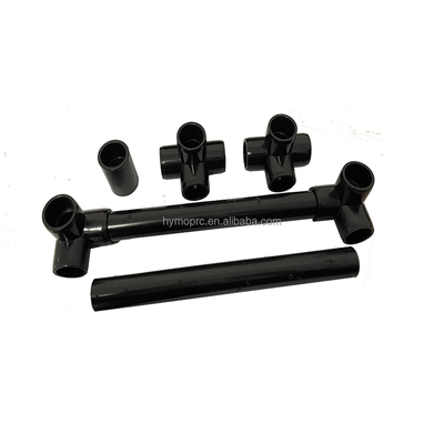 Standaarddikte PVC-meubilairtoepassingen Zwarte buistoepassingen 3 4 5 Way Pipe Connector