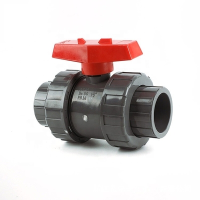 Socket/Thread Connection True Union Ball Valve met PVC-flens en OEM-productie