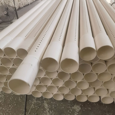 Aanpasbare geperforeerde PVC-afvoerbuis met een ronde kop
