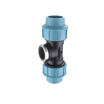 BSPT Donkerblauw PN16 PP Pe-compressiebuisbevestigingen Elbow voor landbouwbewatering